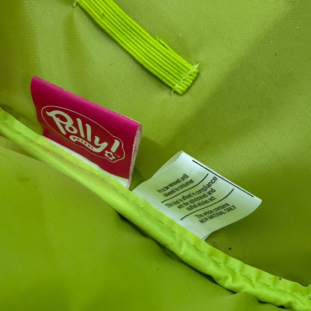 Vintage Polly Pocket Carrying Case Storage Bag Lime Green Purple Y2K 2003